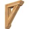 Ekena Millwork Traditional Slat Rough Sawn Bracket w/ Offset Brace, Western Red Cedar, 8"W x 32"D x 38"H BKT0806X32X38TRA06RWR - alternate 1